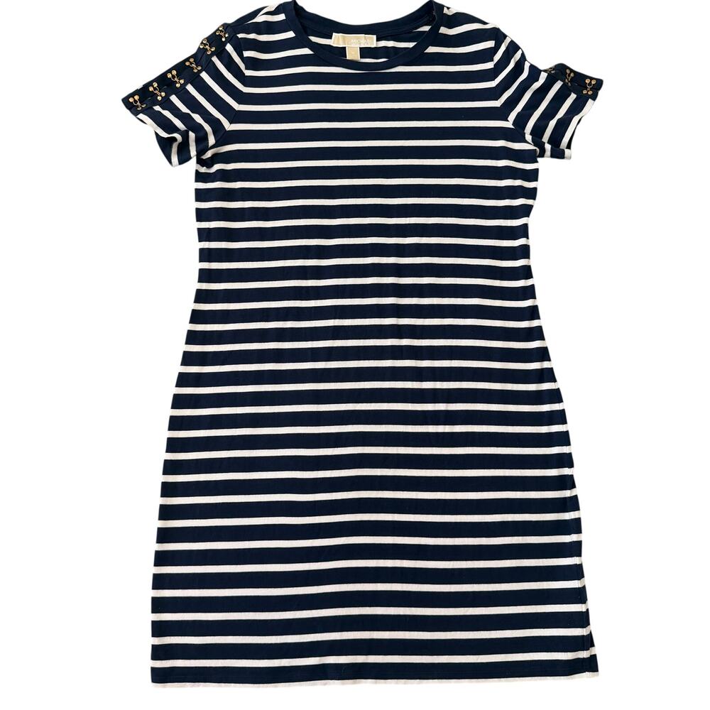MICHAEL MICHAEL KORS
Striped Cotton T-Shirt Dress size M